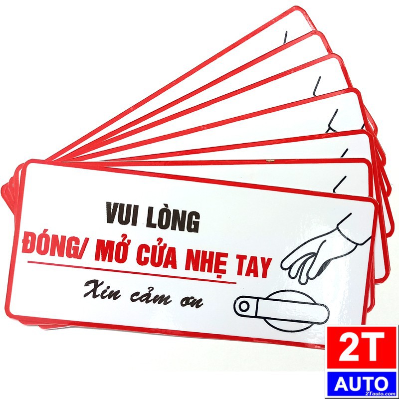 Logo vui lòng đóng mở cửa nhẹ tay