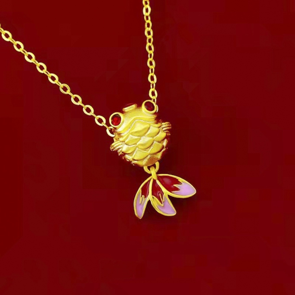 Vòng cổ Mặt Hình Cá Vàng May Mắn Thời Trang