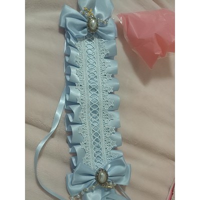 YASLC0003-Cài tóc Lolita đính nơ phối ren