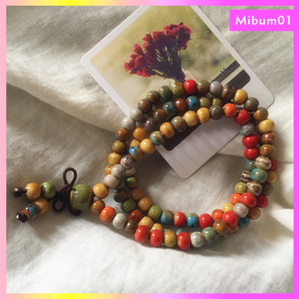 Set 100 hạt gốm tròn 6mm dùng làm trang sức thủ công độc đáo