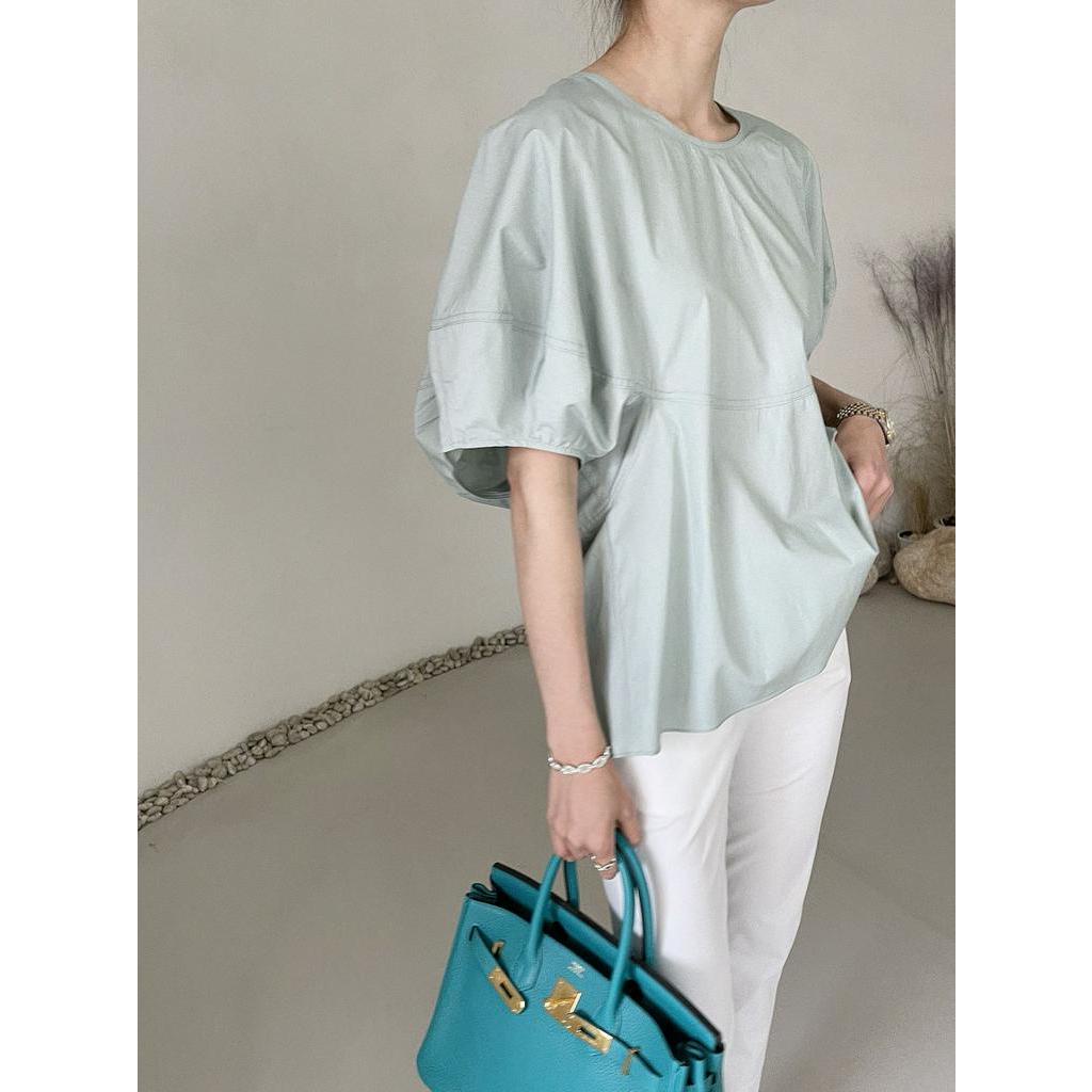 Áo Sơ Mi Nữ Thắt Dây Trước Và Sau Lưng Dáng Rộng Thời Trang 62017