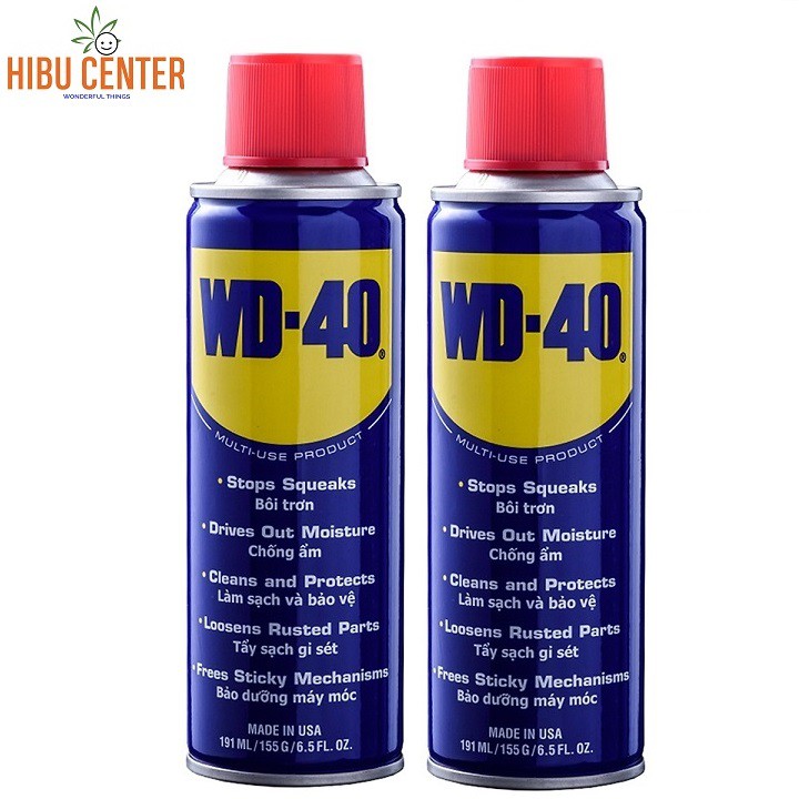 Dung dịch chống rỉ sét và bôi trơn WD-40 dung tích tùy chọn | Cam Kết Chính Hãng