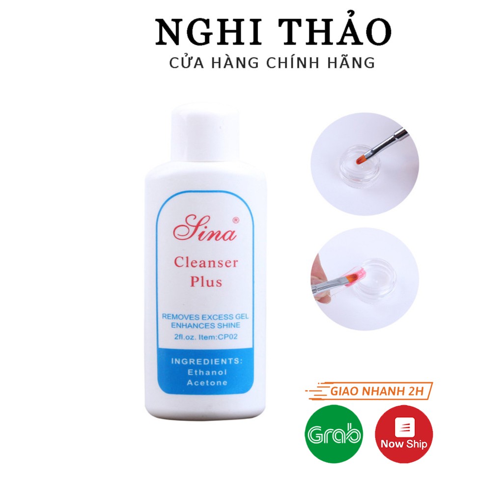 [Mã 254FMCGSALE giảm 8% đơn 500K] Nước lau gel nail Sina 60ml