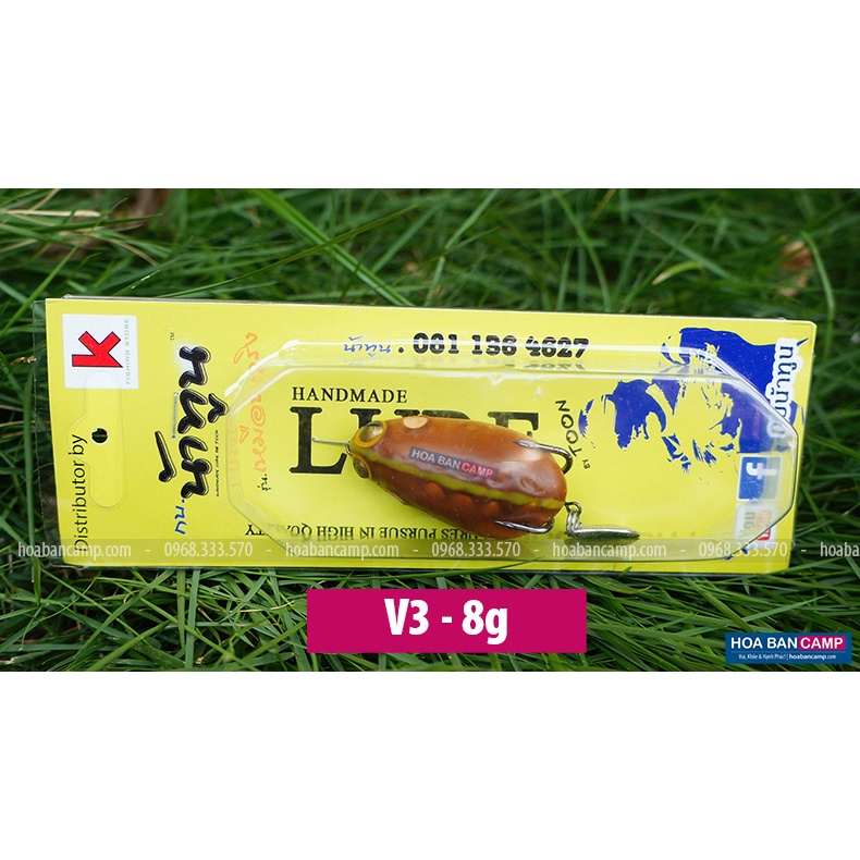 Mồi Lure Nhái Hơi Frog Toon V3, V4