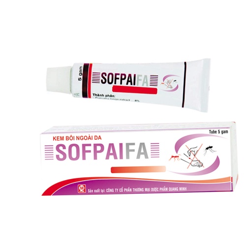 Kem bôi da SOFPAIFA giảm các giác khó chịu do muỗi, kiến...đốt (tuýp 5g)