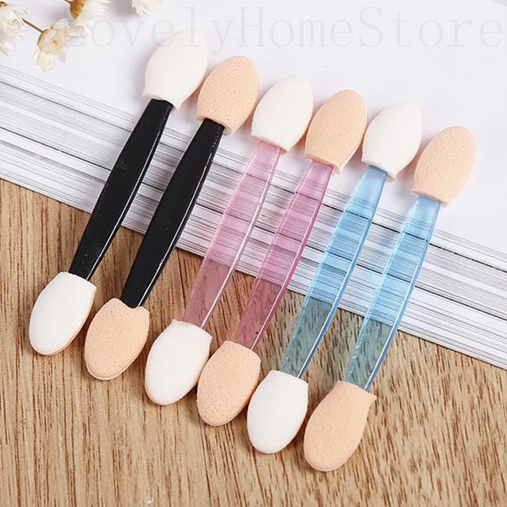 [Hàng mới về] Set 10 cọ trang điểm mắt hai đầu dùng một lần tiện lợi chất lượng cao