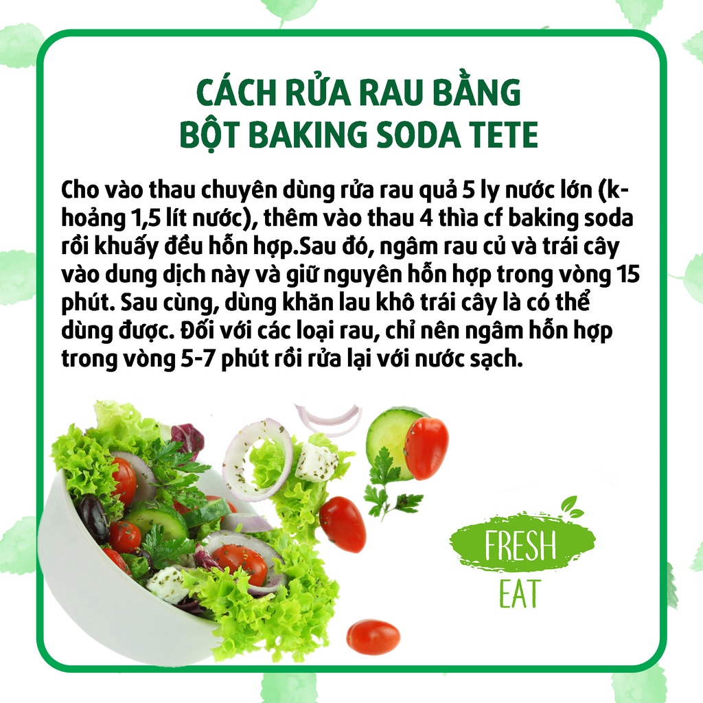 500gram Bột Baking Soda Đa Rửa Rau Hay Trái Cây TETE