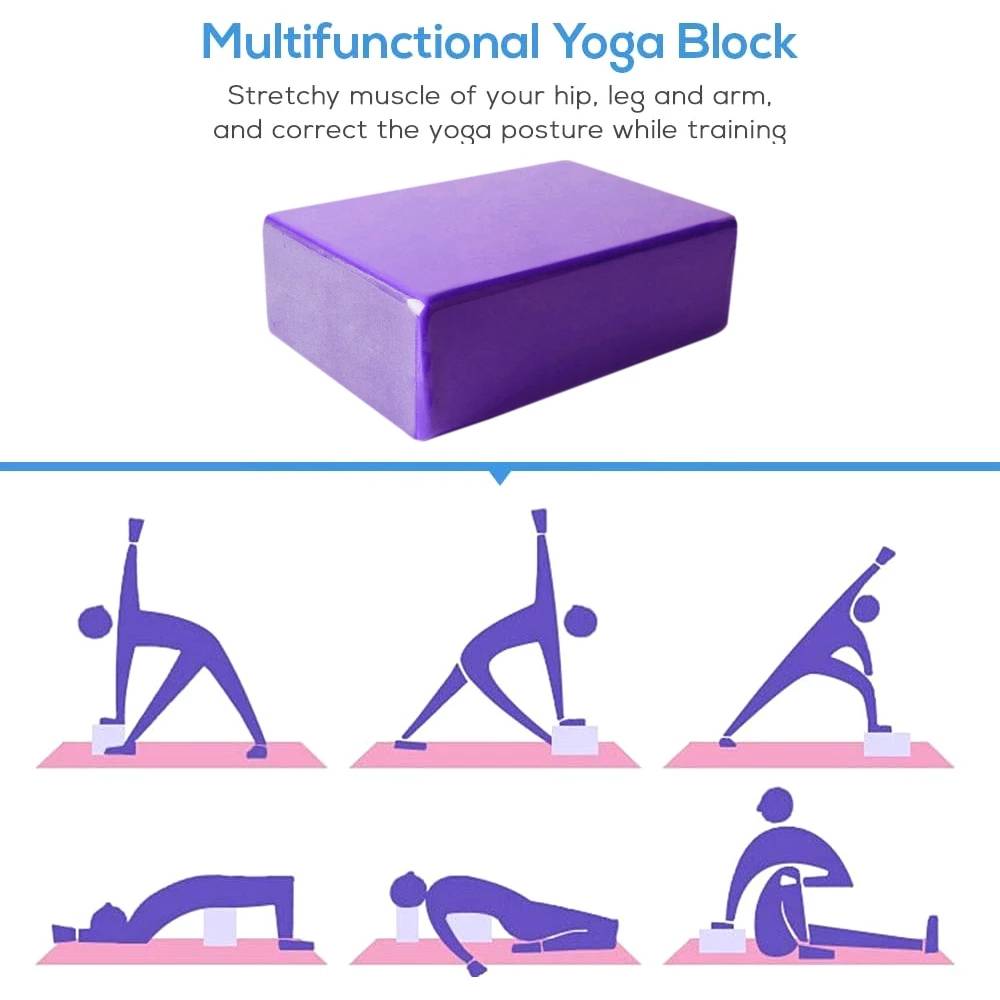 Yoga Brick Eva Yoga Block Colorful Foam Block Bolster Yoga Exercise Workout Training Bodybuilding Equipment Yoga Cushion