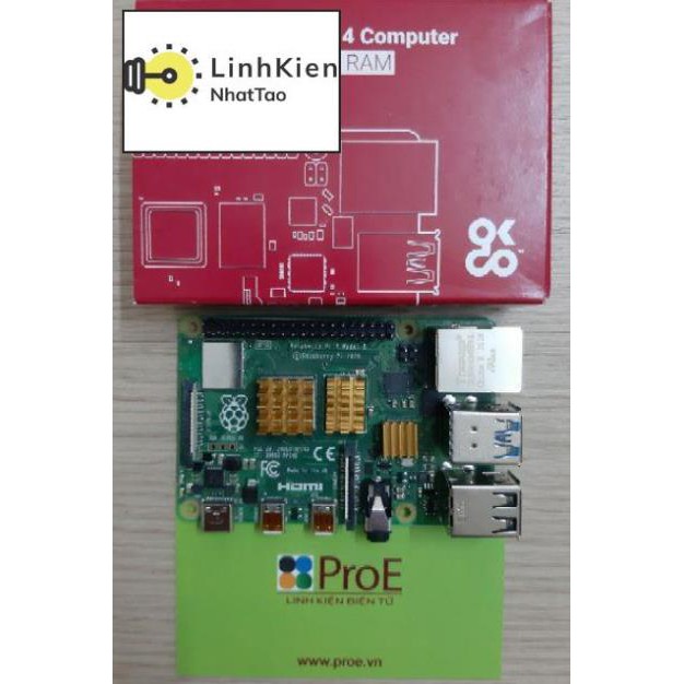 [Sale] Bộ Raspberry Pi 4 (Model B) bản 2GB/4GB RAM (Combo cơ bản), bảo hành 01 năm.