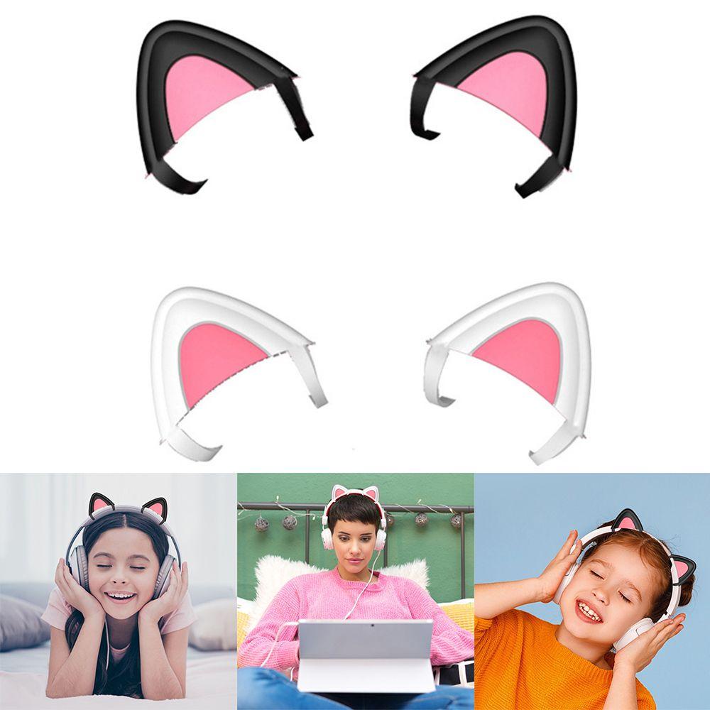 JONYE 1 Cặp Tai Nghe Chơi Game Tai Mèo Tháo Rời Được