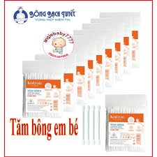 NGUYÊN LỐC 10 gói Tăm bông Bông Bạch Tuyết TRẺ EM (57 que/gói)/ BONG NGOAI TAI TRE EM