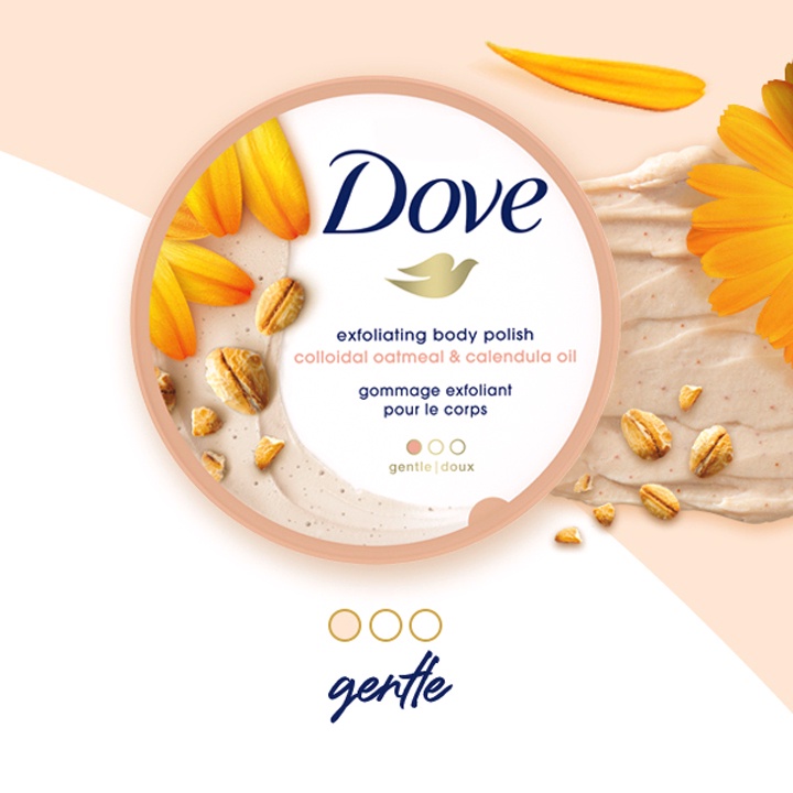 Tẩy Tế Bào Chết Body Dove Bản Thái 298ml Loại Bỏ Lớp Bụi Bẩn Toàn Thân Dưỡng Da Từ Sâu Bên Trong