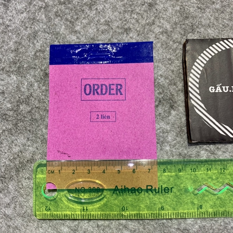 Sổ order 2 liên (khổ A6, A7, 100 trang, sử dụng 50 lượt/1quyển)