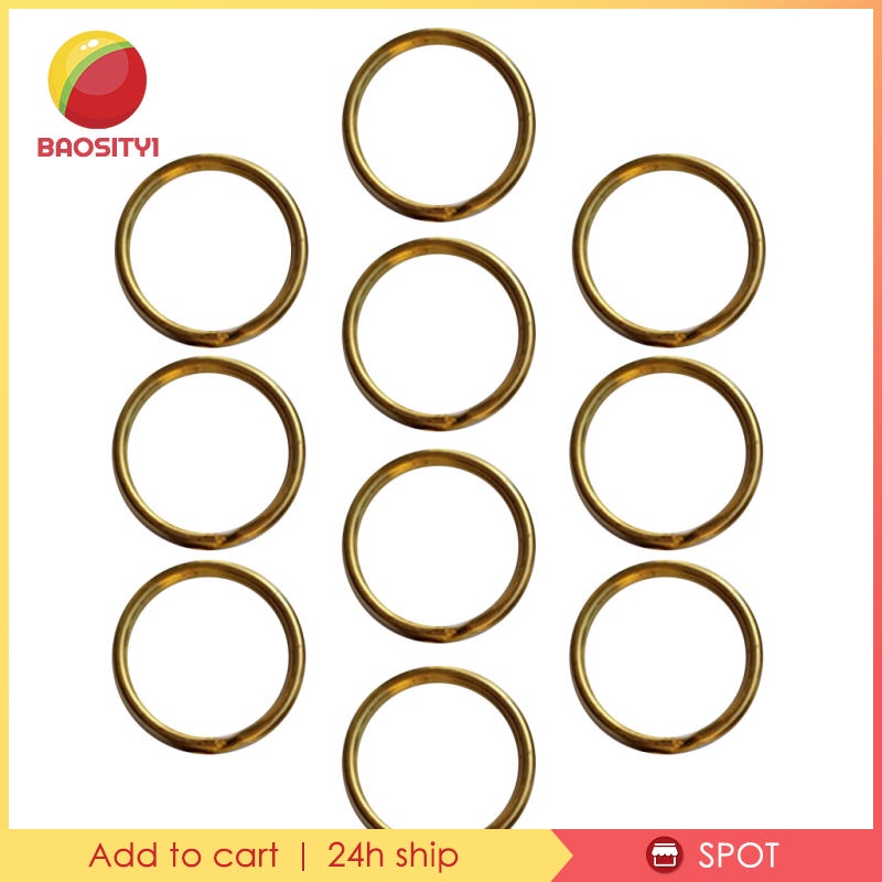 Set 1 / 10 Vòng Tròn Chia Móc Khóa DIY Bằng Đồng Thau Kích Thước 35mm