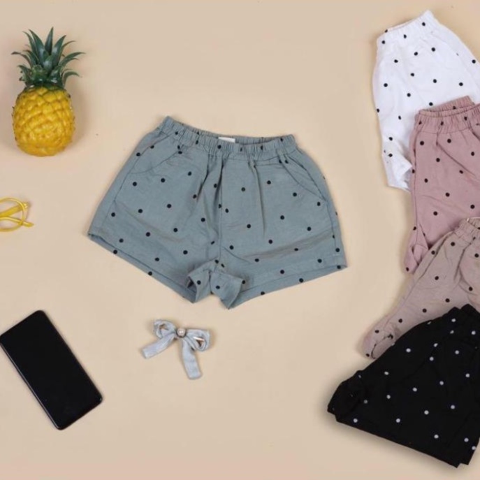 Quần LITIBABY kaki đũi bé gái chấm bi 2/10