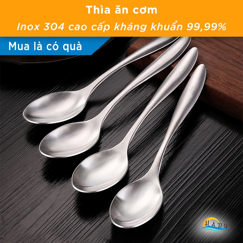 Thìa Muỗng Inox Cán Dài 304 Cao Cấp Ăn Phở Đạt Chất Lượng Đức SSGP