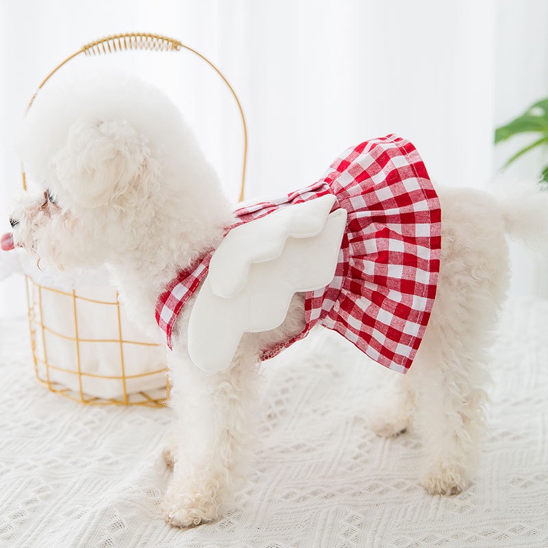Đầm Caro Thời Trang Xuân Hè Xinh Xắn Dành Cho Thú Cưng