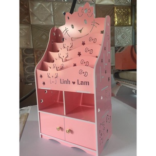 Kệ giá sách Hello Kitty kèm ngăn tủ đựng đồ tự tháo lắp đa năng