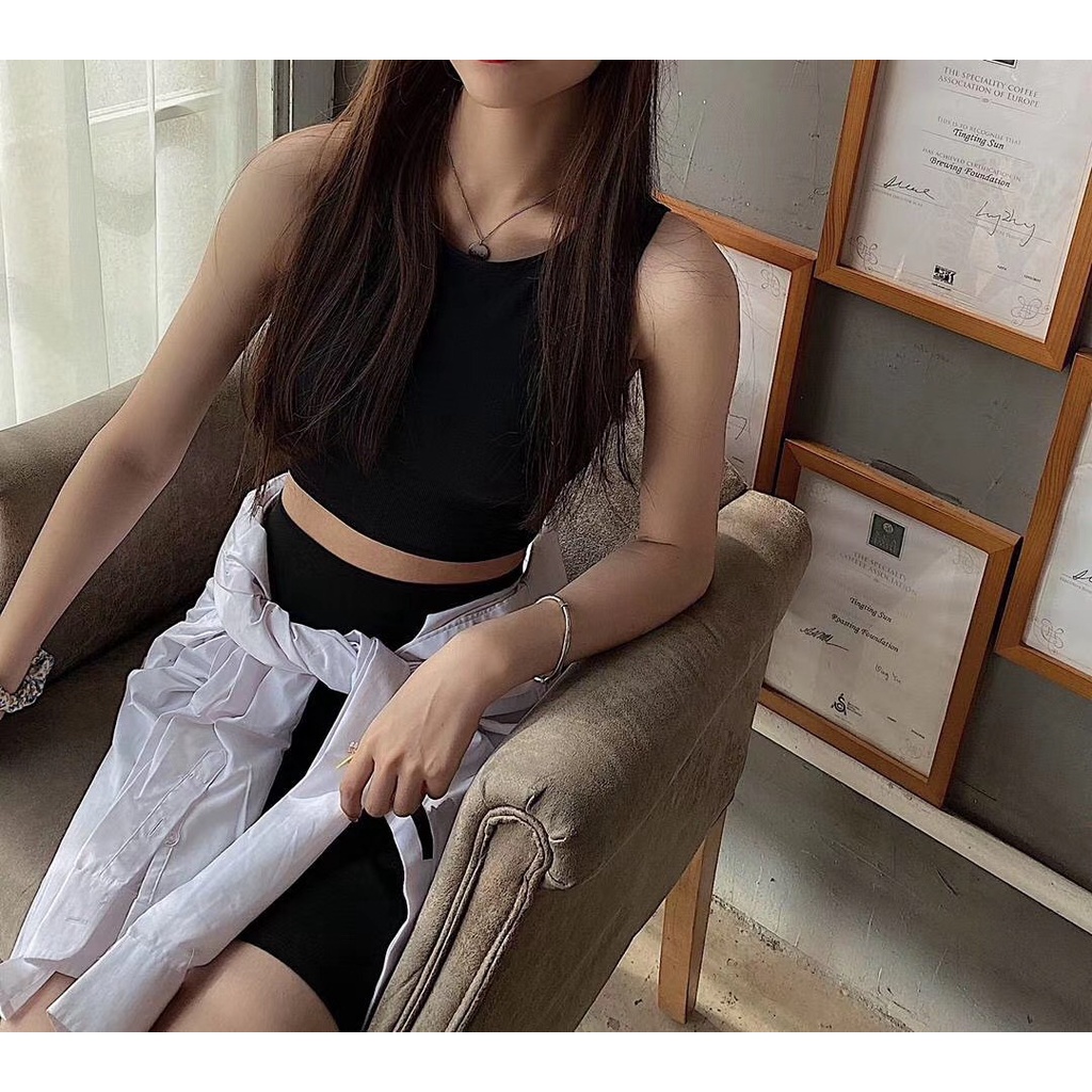 Áo Ngực Crottop Cotton Tập Gym Thể Thao L&amp;U A855