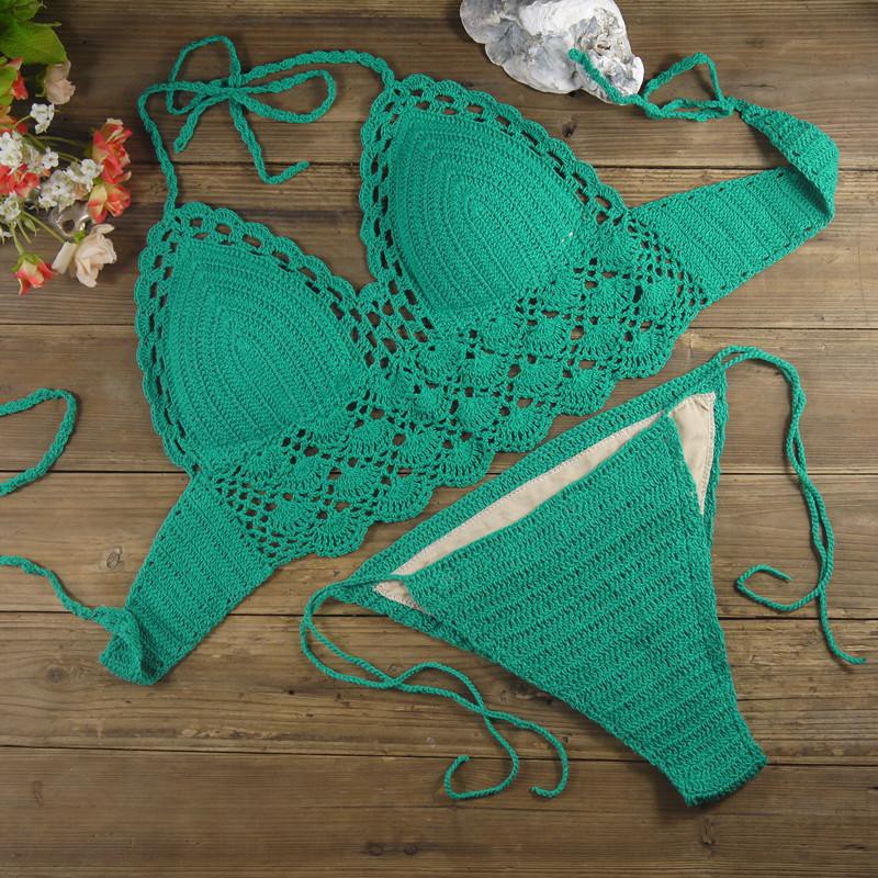Set bikini len móc