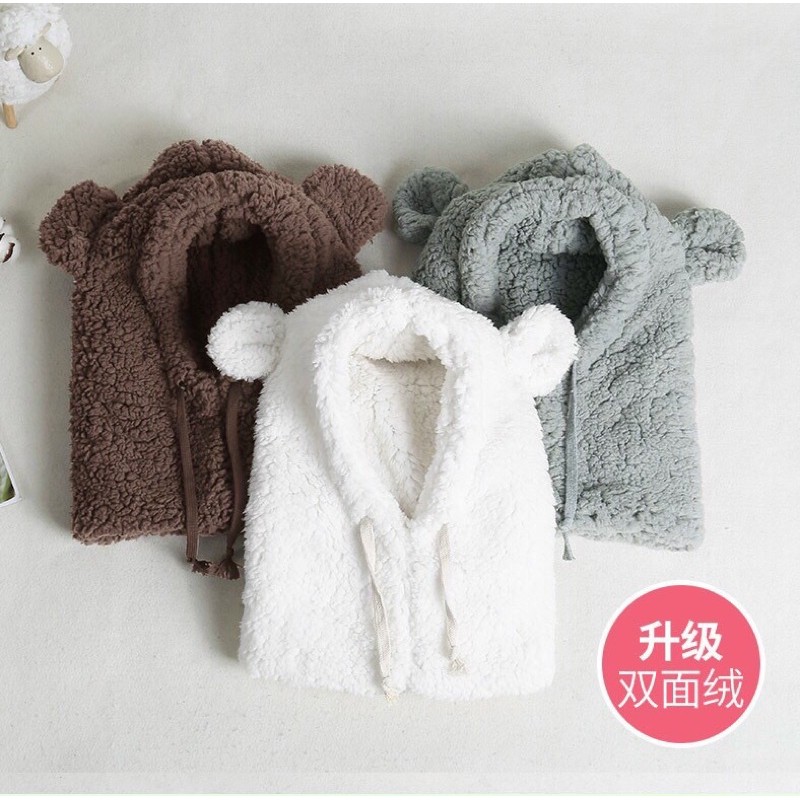 MŨ LÔNG KÍN CỔ cho bé size 2-5 tuổi