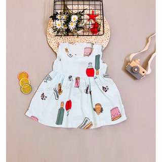 Váy bé gái vải lanh loại 1 size 5-21kg