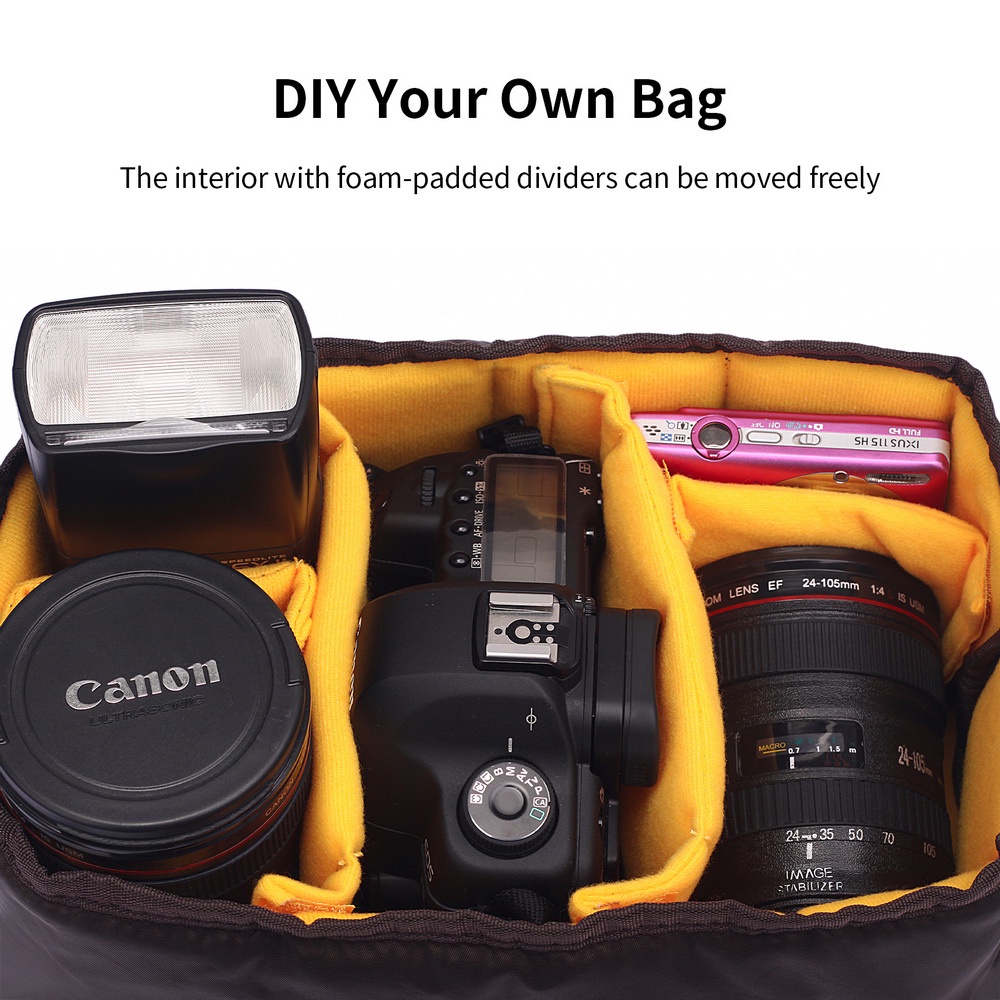 Selens Túi Đựng Máy Ảnh Canon Nikon Sony DSLR SLR Có Đệm Chèn
