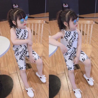 Bộ lụa 2 dây bé gái