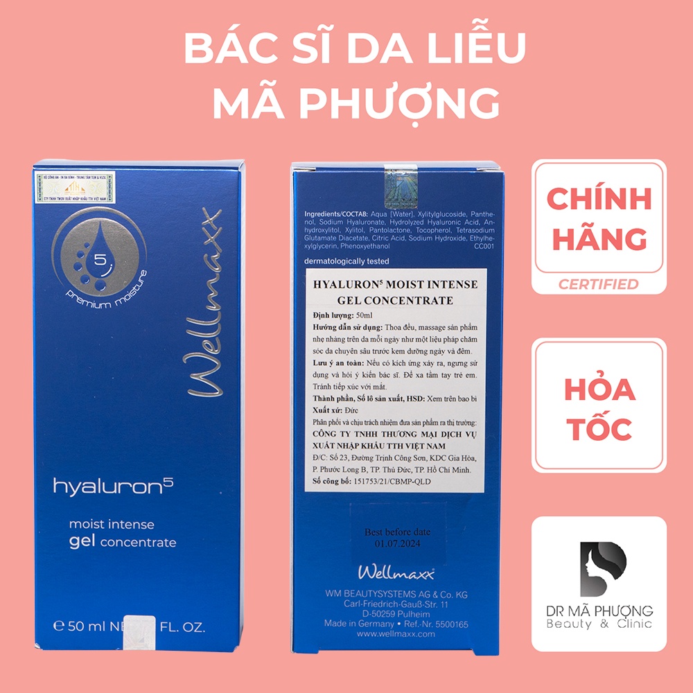 Dưỡng ẩm Wellmaxx Hyaluron 5 - Hàng Chính Hãng - Dược Mỹ Phẩm Bác Sĩ Mã Phượng