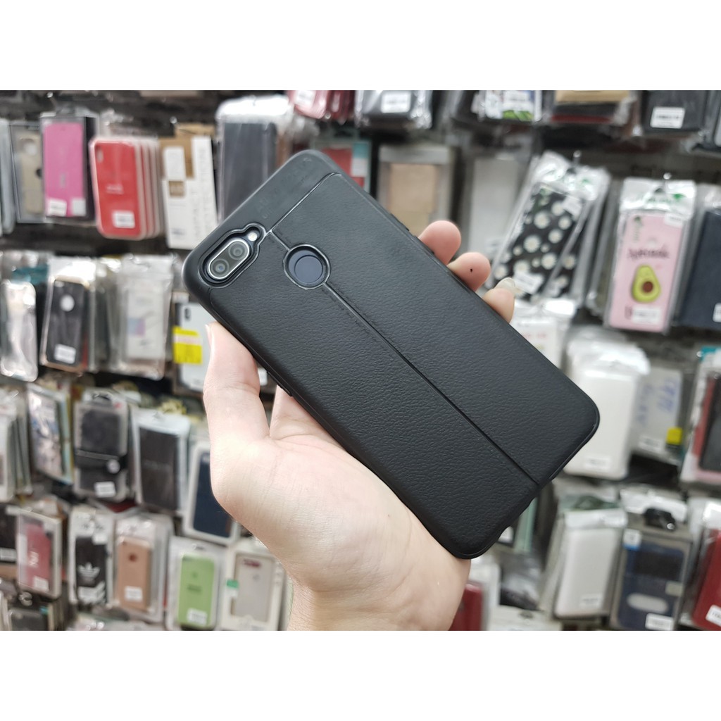 Ốp lưng Oppo A12/A15 silicon giả da, chống sốc Auto Focus