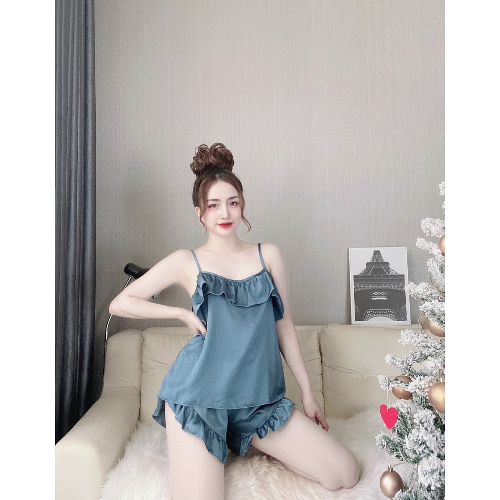 ❤️Giá sỉ❤️❤️Đồ ngủ phối bèo dễ thương 💥💥Đồ ngủ sexy 2 dây, bèo cổ, bèo lai quần siêu xinh. | BigBuy360 - bigbuy360.vn