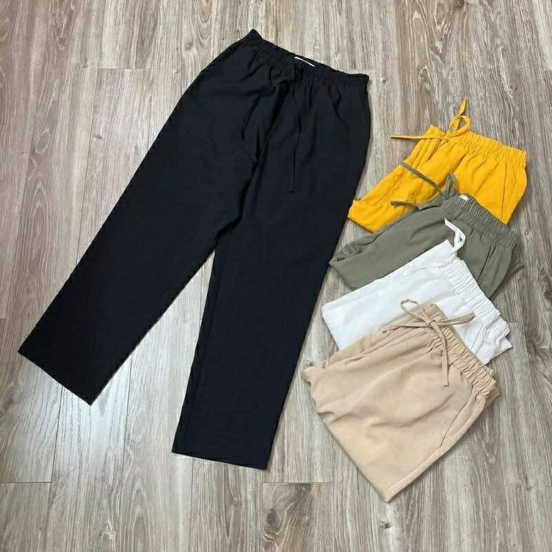QUẦN ĐŨI BAGGING Quần đũi vải xước lạnh tơ mát Có nhiều màu: xanh rêu, vàng, đen, be, nâu, hồng, trắng, ghi.