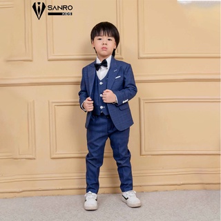 Bộ vest bé trai thiết kế màu tím