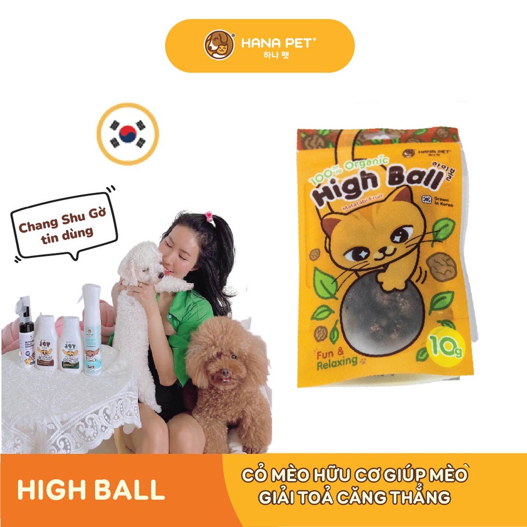 Cỏ mèo Highball Matatabi Fruit 100% organic giúp mèo vui vẻ và thư giãn, an toàn cho mèo Hana Pet Việt Nam