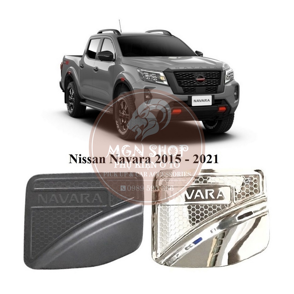 [Ốp nắp bình dầu] [Nissan Navara 2015 - 2021] [màu đen / màu bạc]
