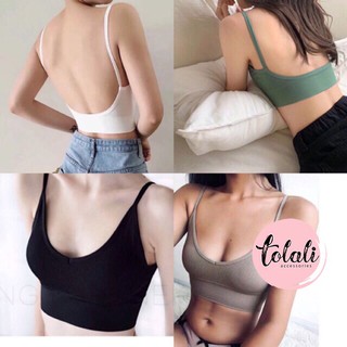 Áo bra cotton gân tăm hở lưng khoét u xuất nhật siêu hot hit - bra u 367!