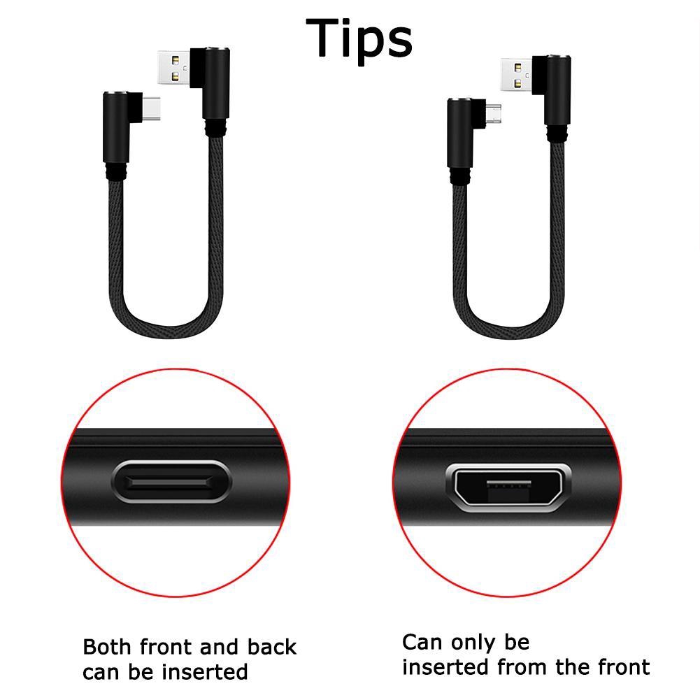 Dây Cáp Sạc Ngắn 25cm 90 Độ Cổng Usb Type C Và Lightning