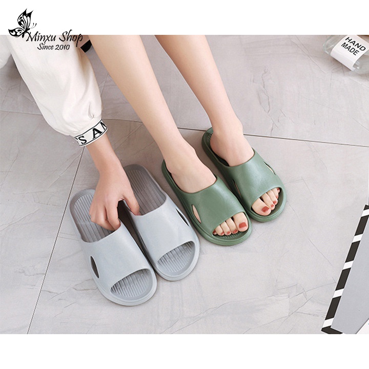 Dép đi trong nhà tắm văn phòng siêu bền, siêu nhẹ, dép bánh mì siêu rẻ, chống trơn trượt Minxu shop DEP01