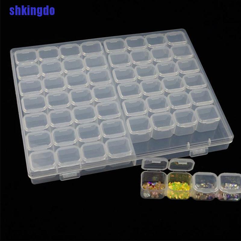 Hộp đựng phụ kiện thêu/làm tranh đính đá có 56 ngăn an toàn tiện dụng