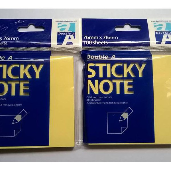 Giấy Note màu vàng KT 3*3 Double A