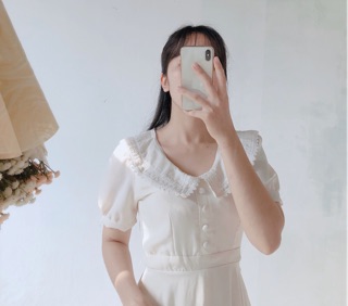 (ẢNH THẬT) VÁY MIDI DÁNG XINH BÁNH BÈO