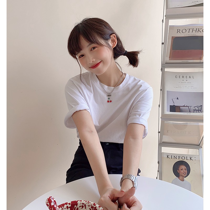 Vòng cổ Nữ Quả anh đào đáng yêu Ngọt Đẹp Màu bạc Phụ kiện Làm bằng tay Cá tính mạnh VC-053