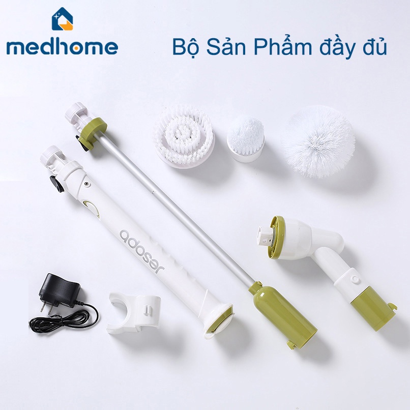 CHỔI CỌ NHÀ VỆ SINH NHÀ TẮM, CHÀ SÀN TOILET BỒN CẦU TỰ ĐỘNG KHÔNG DÂY ĐA NĂNG