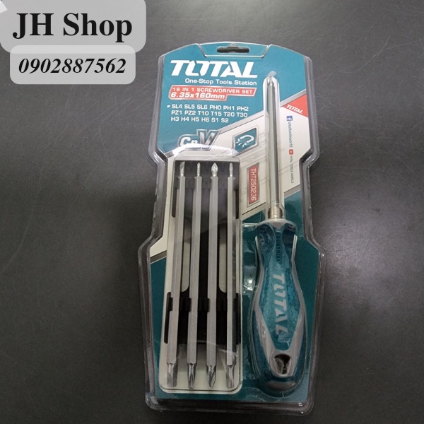 Bộ tuốc nơ vít đa năng 18 chi tiết Total THT250236