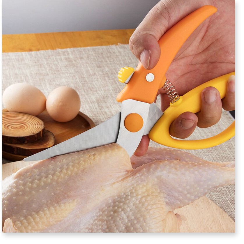 Kéo cắt gà 👉BH 1 THÁNG 👈Kéo cắt Kitchen đa năng - Dụng cụ nhà bếp cắt thịt vịt một cách dễ dàng 8138