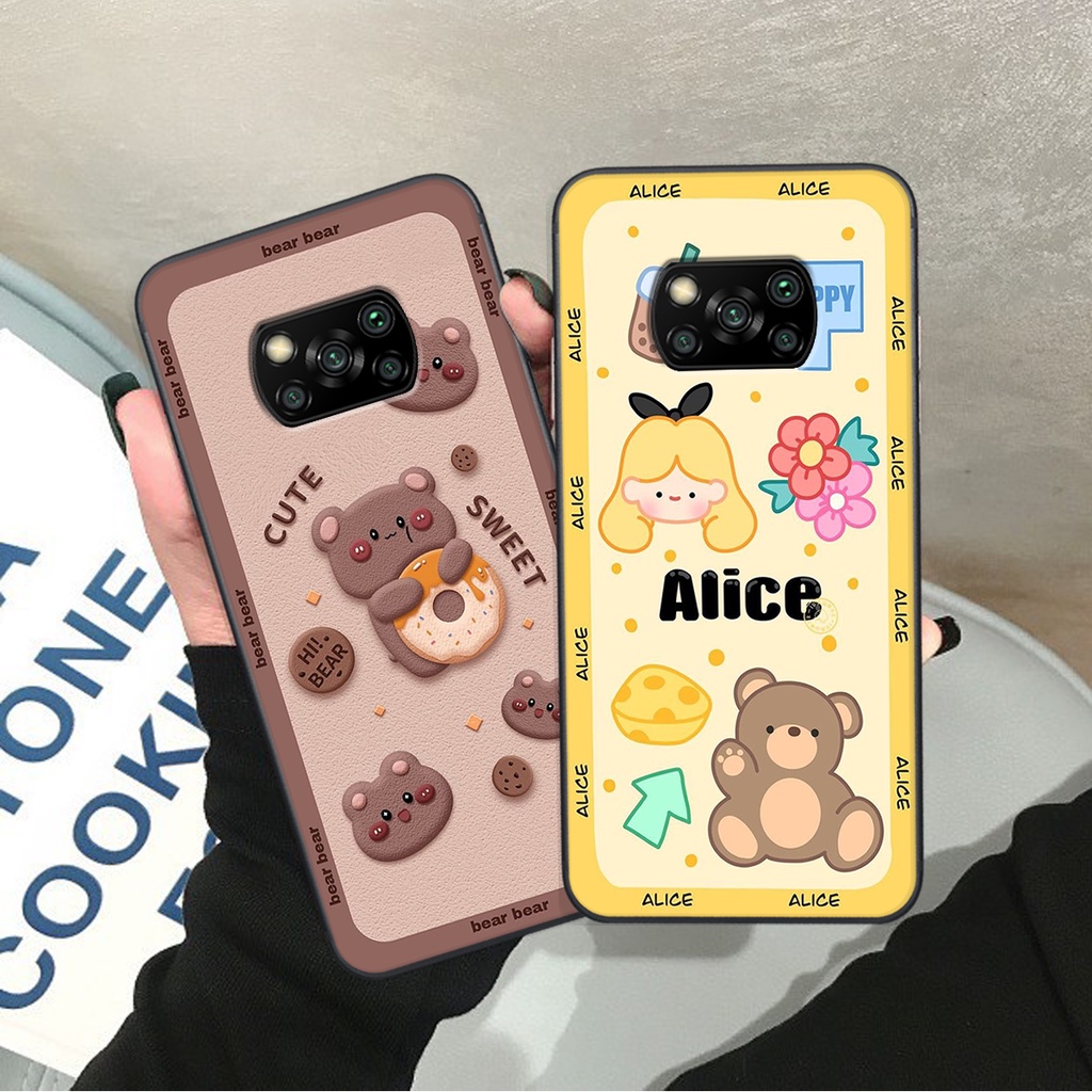 Ốp lưng Xiaomi POCO X3 / X3 PRO / X3 NFC in hình Gấu nâu - hồng, Gấu Be@rick  cực CUTE, DỄ THƯƠNG