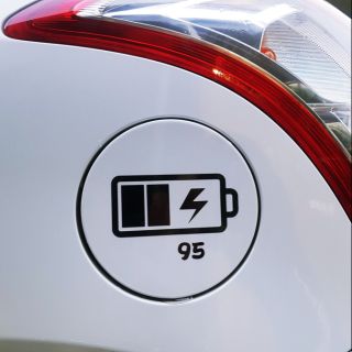 Tem dán nắp bình xăng ô tô - pin 95