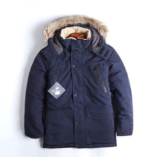 [Sẵn] Áo parka nam cổ lông kaki đại hàn siêu ấm