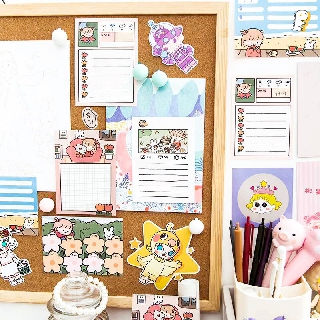 [Hàng có sẵn] Giấy note Cô bé và thỏ trắng
