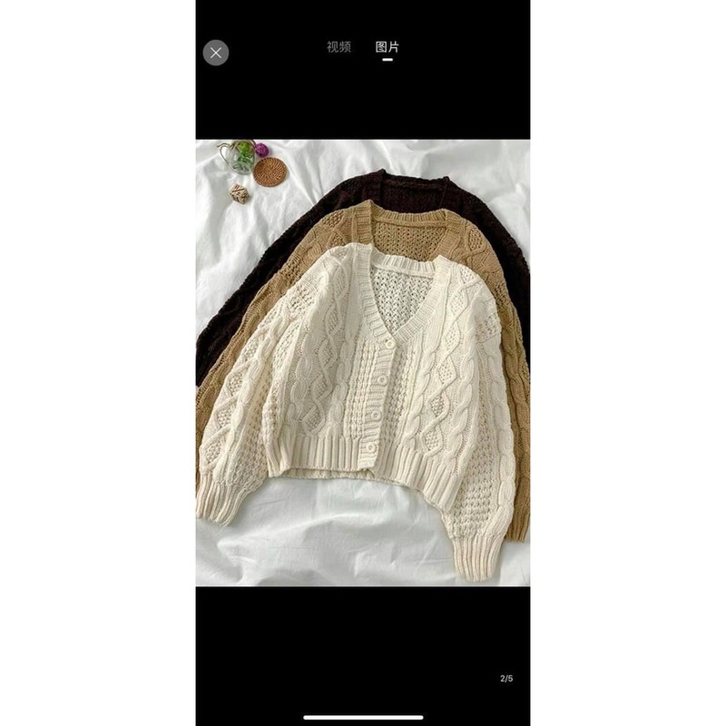Áo khoác cadigan len thừng ( 4 khuy ) | BigBuy360 - bigbuy360.vn